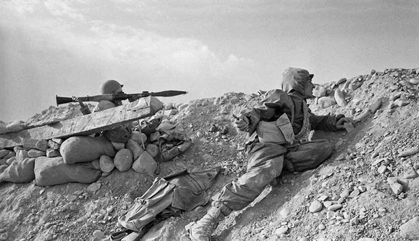 soldier in trench